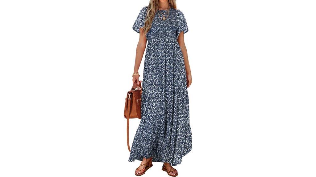 boho floral maxi dress