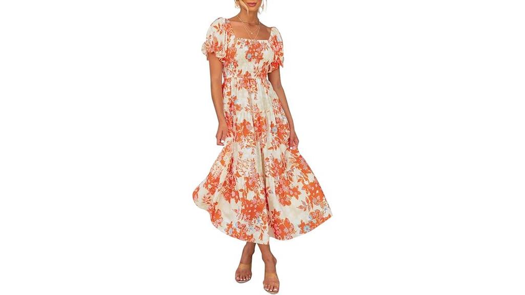 boho floral maxi dress