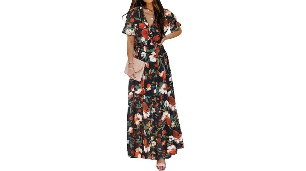 boho floral maxi dress