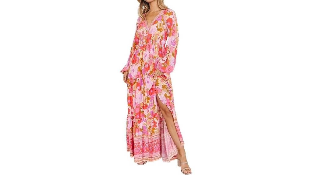 boho floral maxi dress