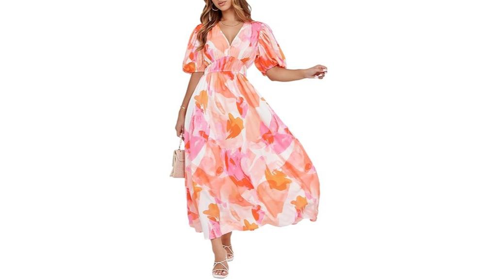 boho floral midi dress