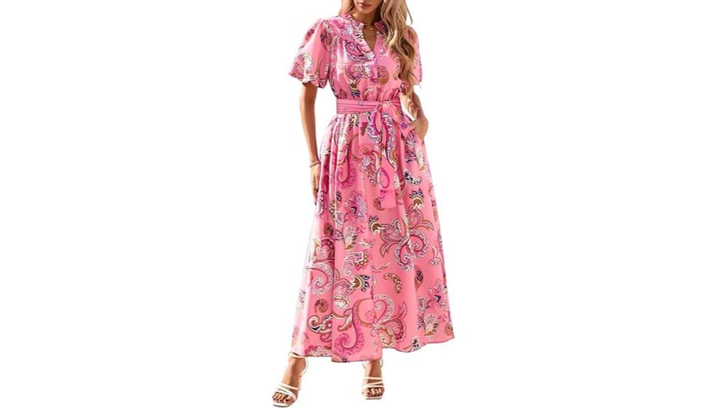 boho floral puff dress