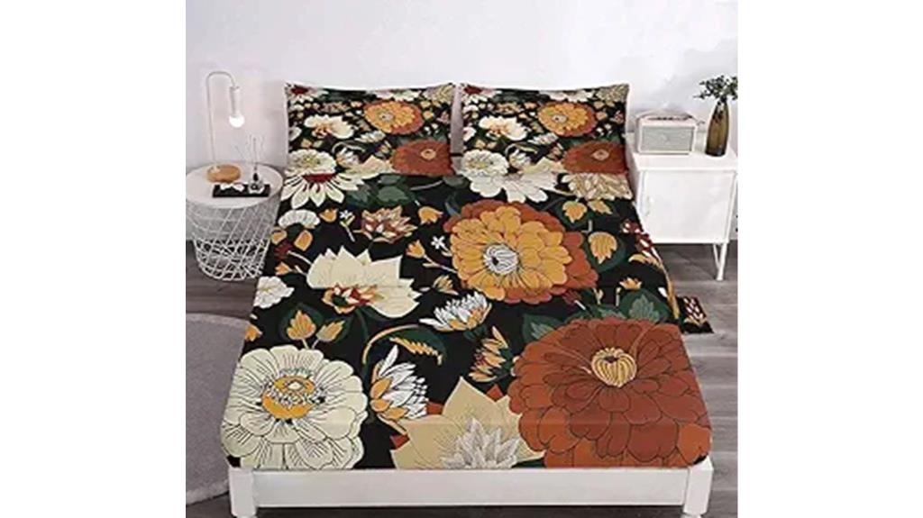 boho floral queen sheets