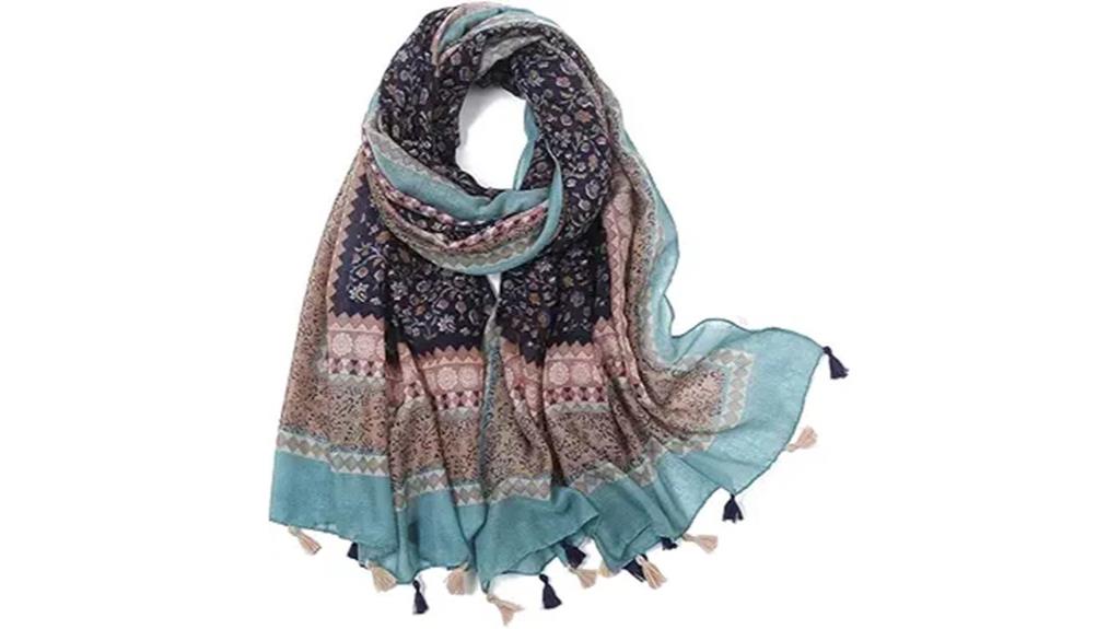 boho floral scarf