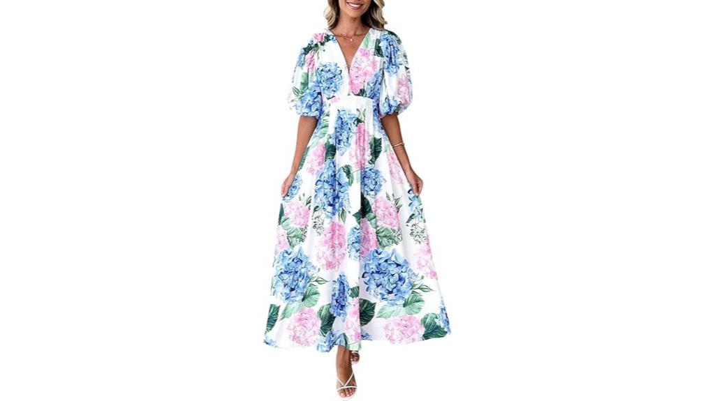 boho floral smocked dress