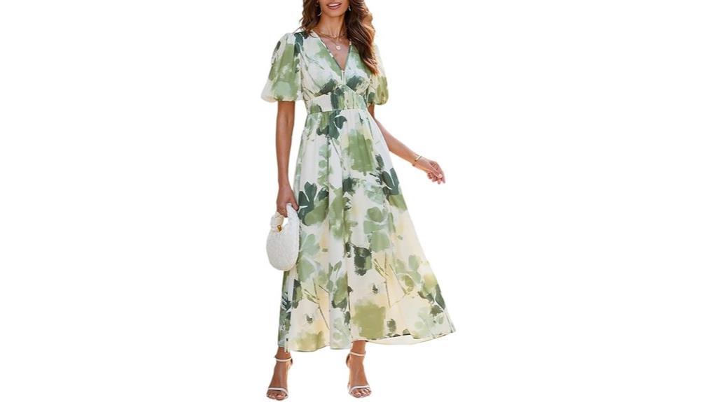 boho floral smocked dress