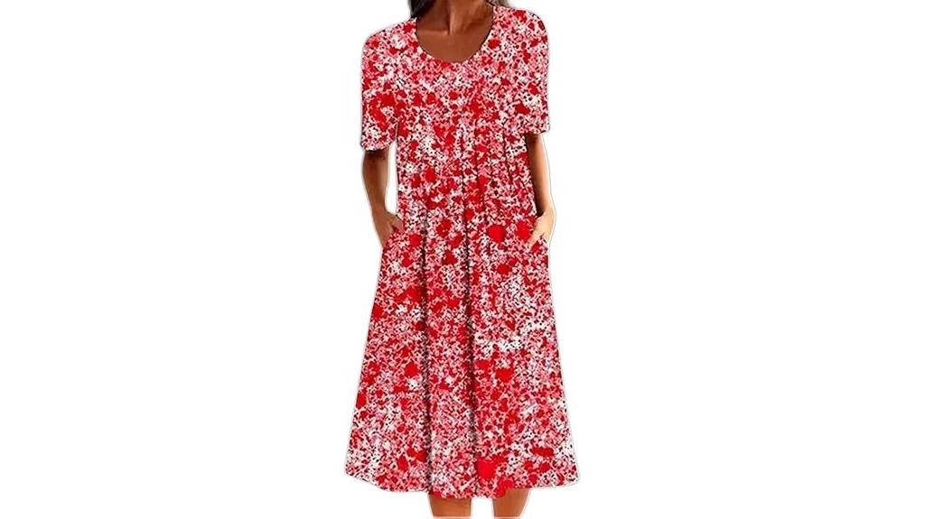 boho floral t shirt dress