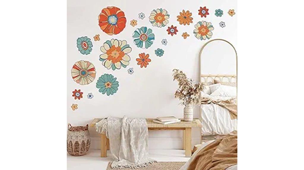boho floral wall decals