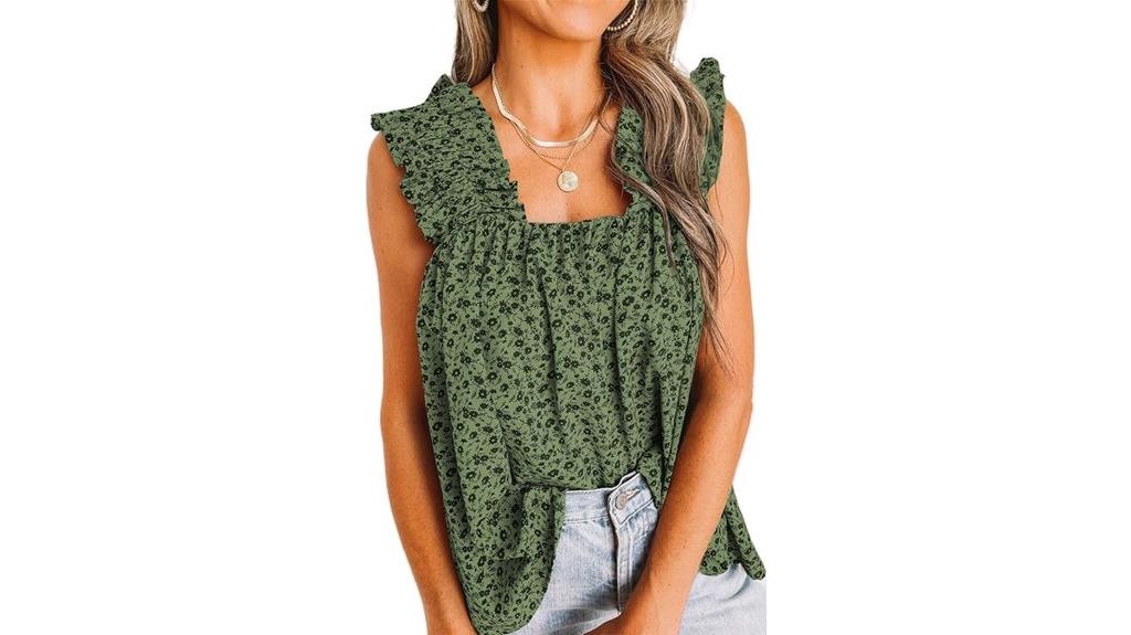 boho floral women s tank