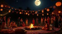 boho full moon night