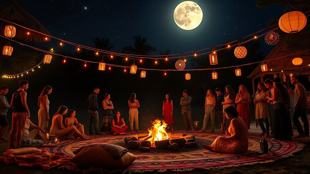 boho full moon night