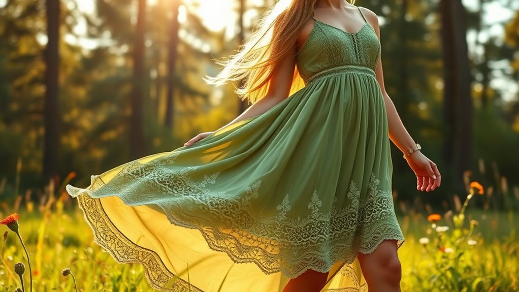 boho green dresses summer