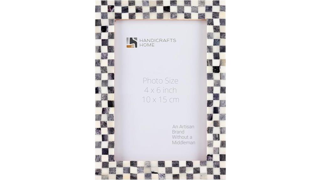 boho grey white frame
