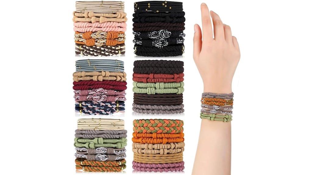 boho hair tie bracelets
