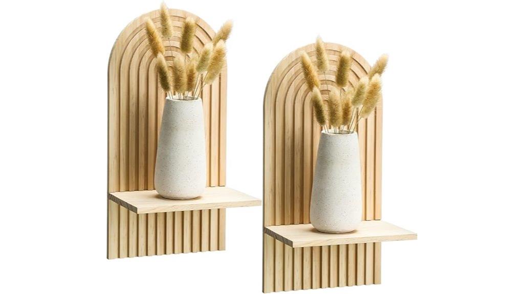 boho hanging shelf decor