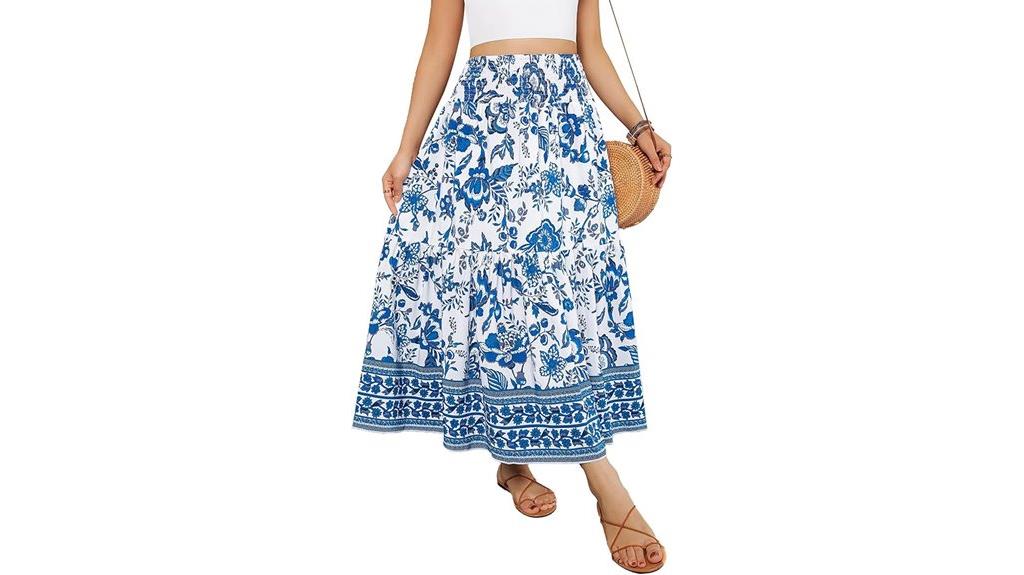 boho high waist maxi