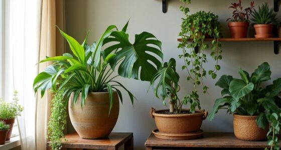 boho indoor plant decor
