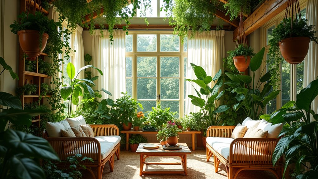 boho indoor plant decor