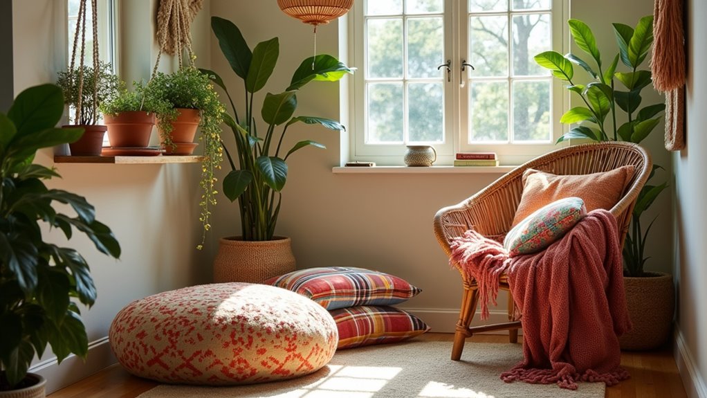 boho inspired cozy retreat