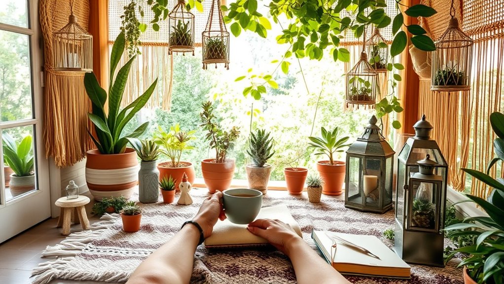boho inspired tranquil digital sanctuary