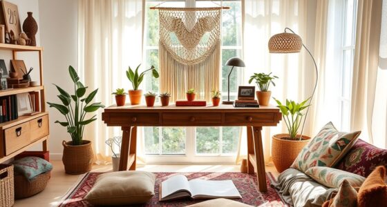 boho inspiring workspaces