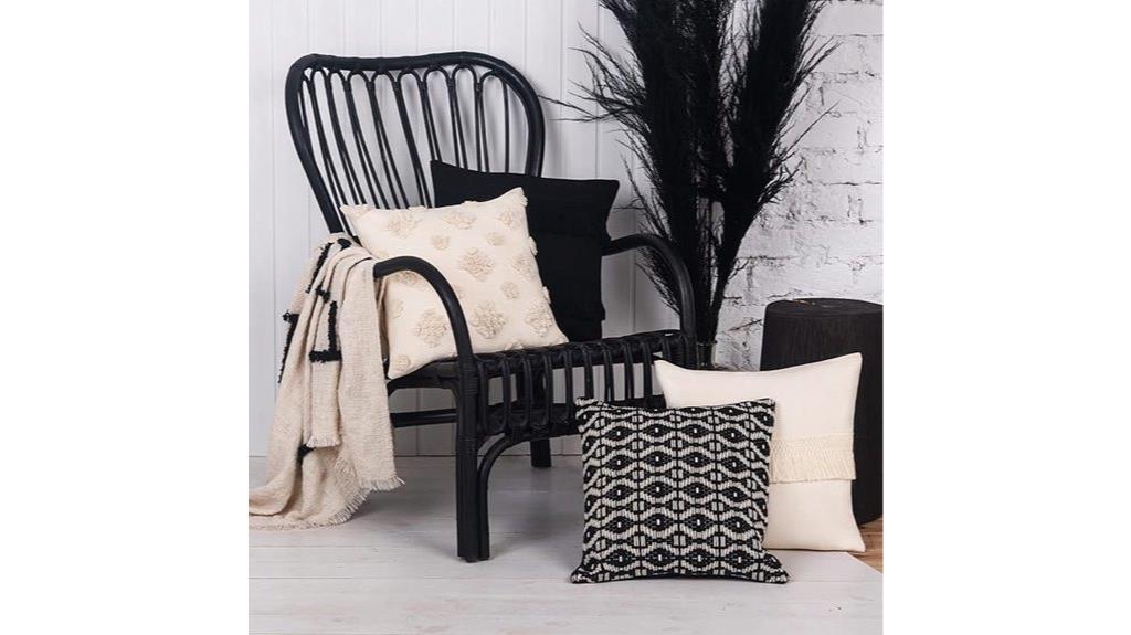 boho ivory pillow set