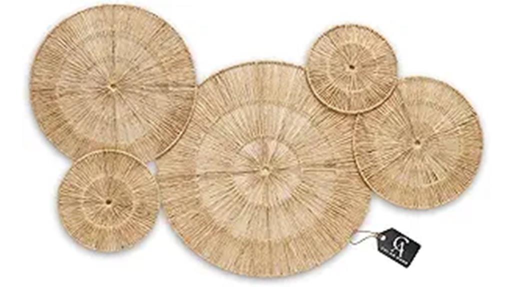 boho jute wall baskets