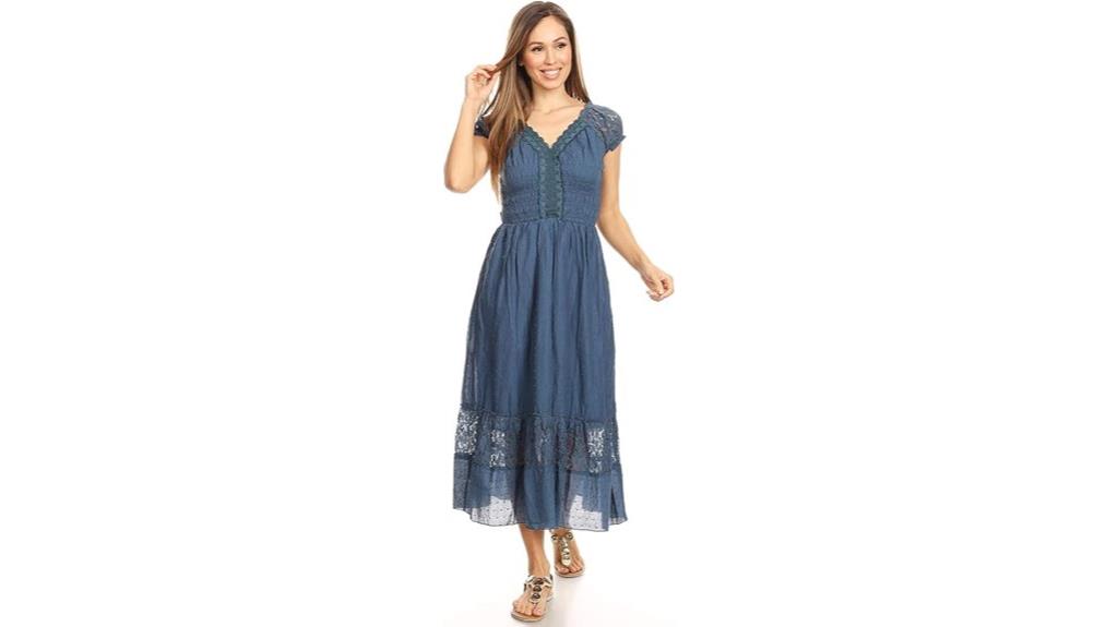 boho lace maxi dress