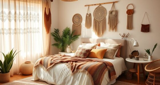 boho layered cozy textiles