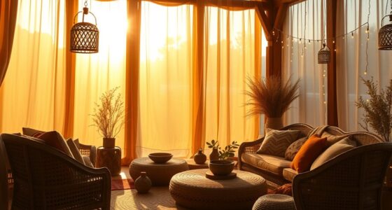 boho lighting with lanterns