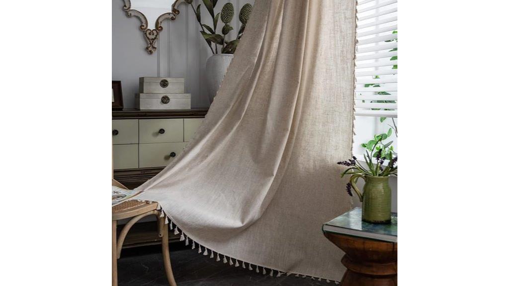 boho linen look curtains