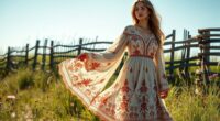 boho long sleeve dresses