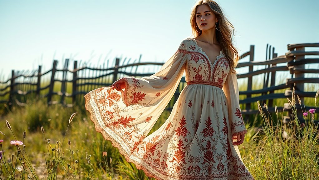 boho long sleeve dresses