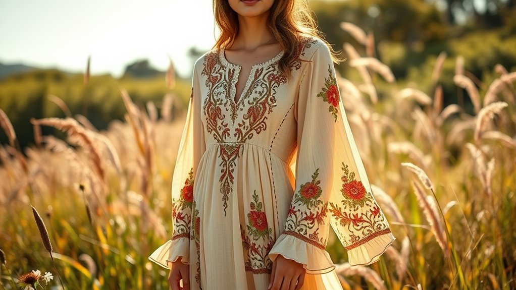 boho long sleeve dresses