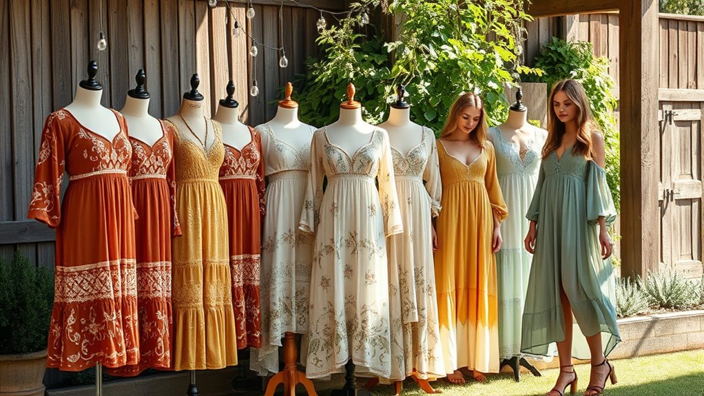 boho long sleeve dresses