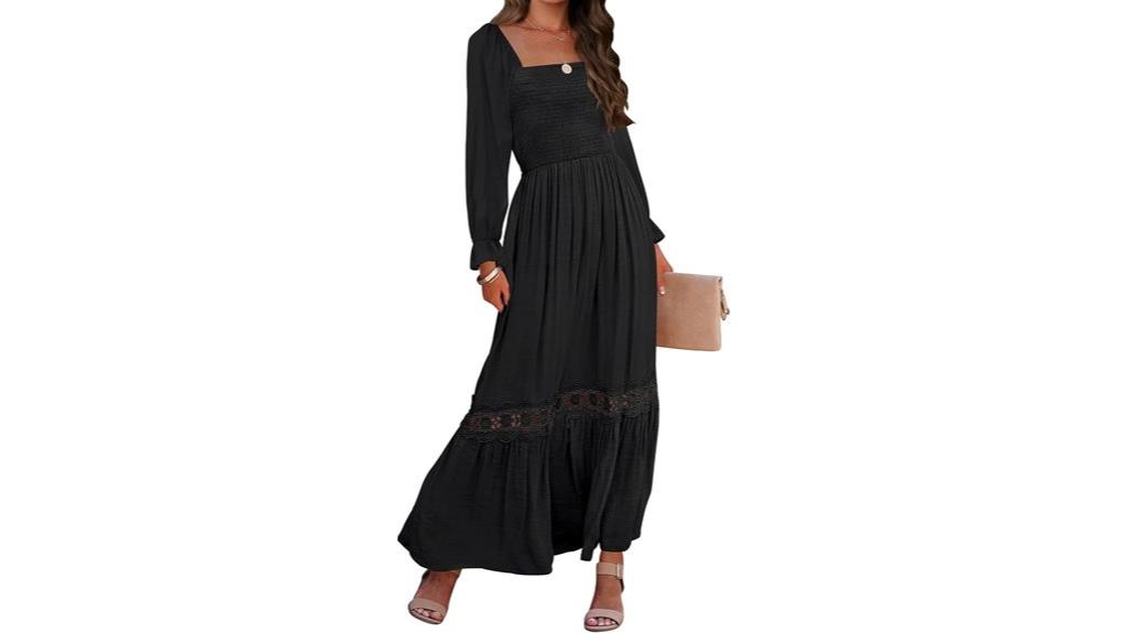 boho long sleeve maxi