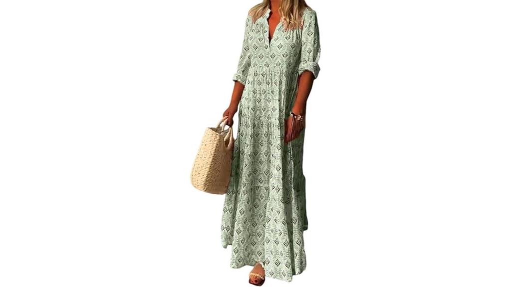 boho long sleeve maxi