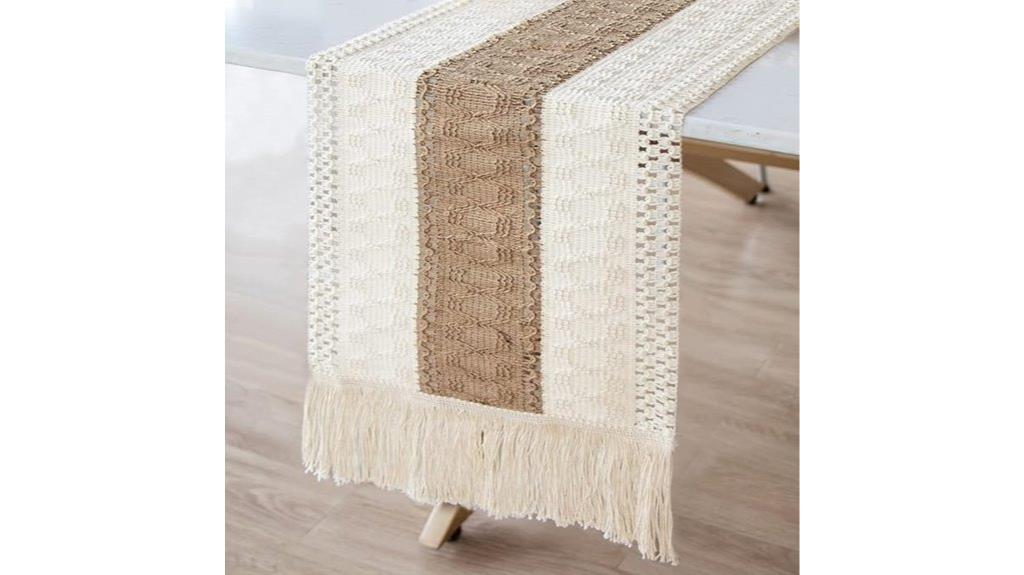 boho macrame table runner
