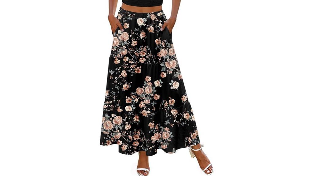 boho maxi skirt pockets