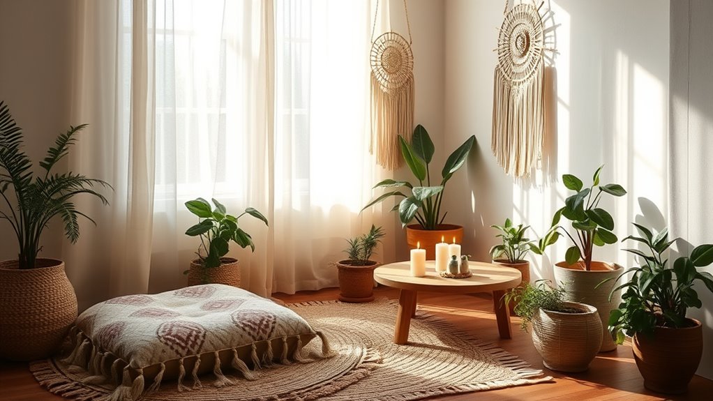 boho meditation space design