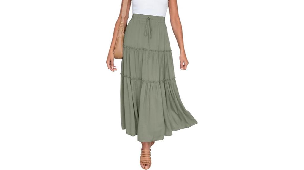 boho midi maxi skirt