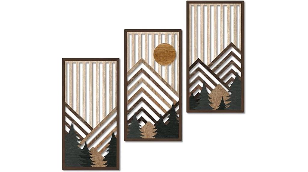 boho mountain wall art