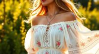 boho off shoulder dress trends