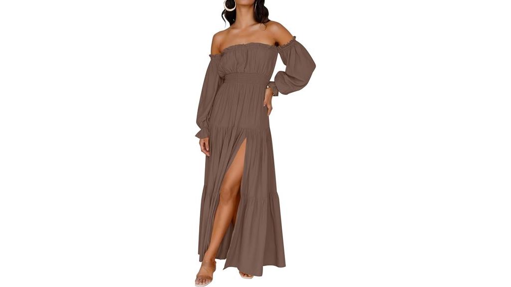 boho off shoulder maxi