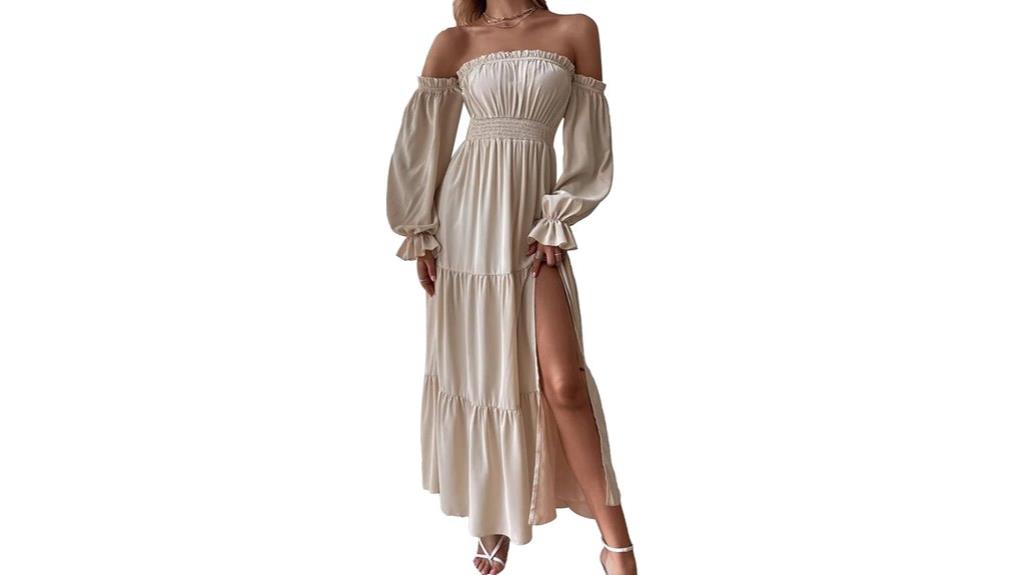 boho off shoulder maxi
