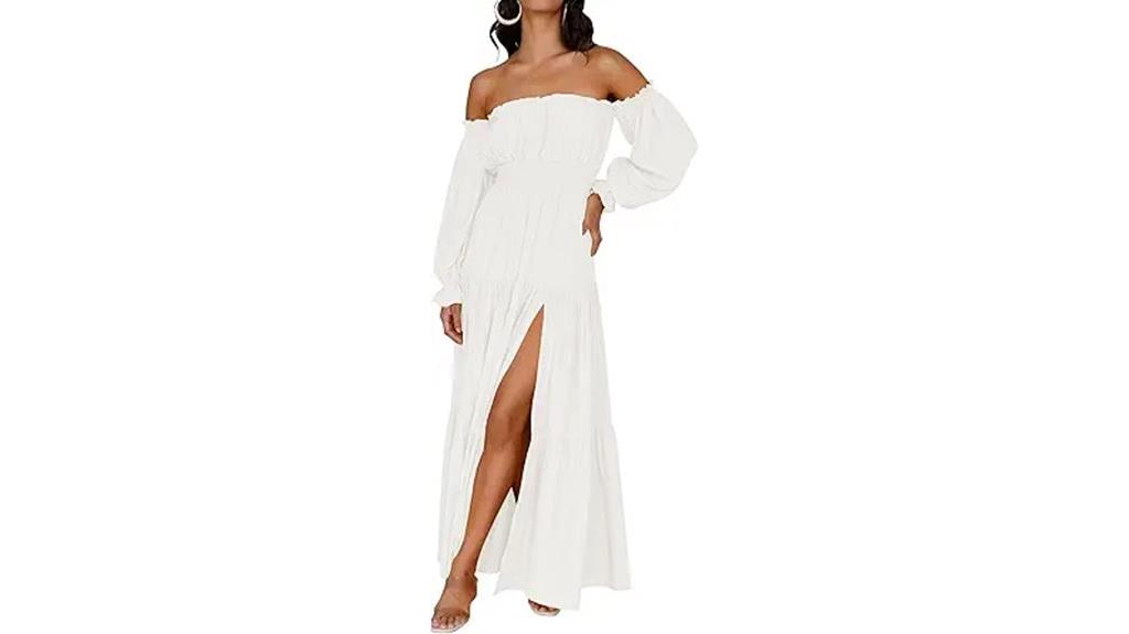 boho off shoulder maxi