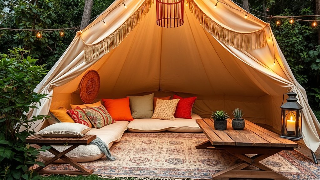 boho outdoor cozy decor