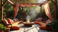 boho outdoor lounge diy