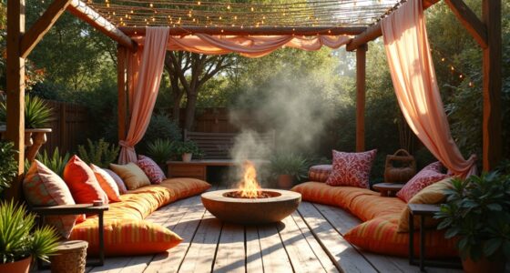 boho outdoor lounge diy