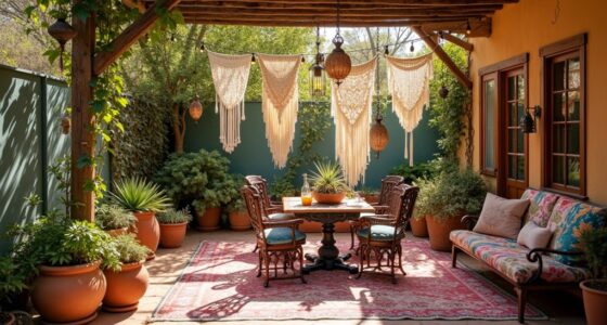 boho outdoor patio decor